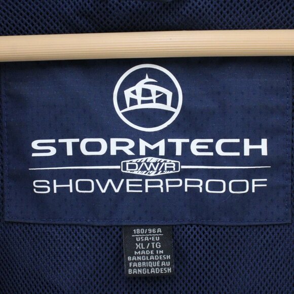 Stormtech Showerproof Jacket Mens XL Navy Blue Full Zip Outdoor Hooded Hiking - Picture 6 of 9